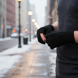 Fingerlose Strickhandschuhe mit Touchscreen