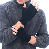 Fingerlose Strickhandschuhe mit Touchscreen
