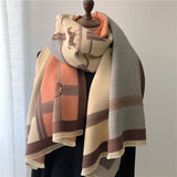 Damen Oversized-Schal mit Blumenmuster