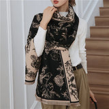 Damen Oversized-Schal mit Blumenmuster