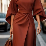 Lissey - Minimalistisches Gürtel-Luxuskleid