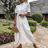 Celeste | Damen Maxi-Kleid mit Bindegürtel