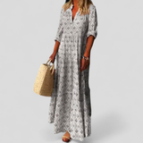 Wren | Damen V-Ausschnitt Maxikleid mit Taschen