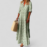 Wren | Damen V-Ausschnitt Maxikleid mit Taschen