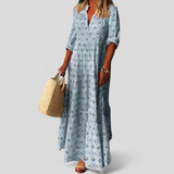 Wren | Damen V-Ausschnitt Maxikleid mit Taschen