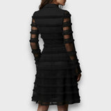 Parisa – Midi-Kleid mit transparenten Fransen-Details