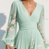 Odelia™ Blumiges Midi-Kleid