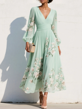 Odelia™ Blumiges Midi-Kleid