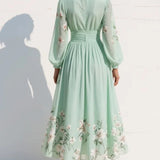 Odelia™ Blumiges Midi-Kleid