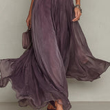 Ashley | Damen Maxikleid mit kurzen Ärmeln