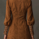 Lunori™ | Lila besticktes Minikleid