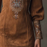 Lunori™ | Lila besticktes Minikleid