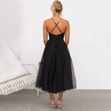 Ärmelloses Midi-Kleid für Damen mit Taillenzug