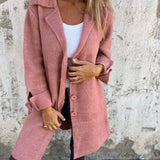 Isabella - Lässiger Langer Mantel Mit Aufschlägen