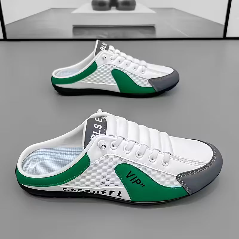 Herren Farbblock Rückenfreie Slip-On Sneaker
