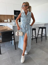 Diane™ - Denim Maxikleid