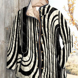 Frau Abstraktes Geometrisches Muster Freizeit Steppjacke