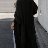 Damen Maxi Cardigan mit langen Ärmeln und Taschen