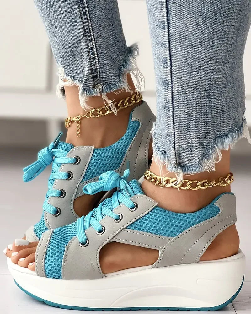 Celeste - Muffin-sandalen Mit Kontrastierenden Einsätzen