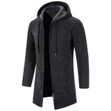 Elias - Mittellange Herrenjacke Mit Kapuze Und Wattiertem Fleece