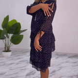 Tilly - Gepunktetes Schichtenkleid