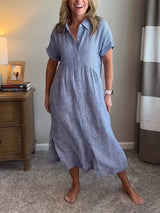 Cassie - Elegantes gestreiftes Kleid