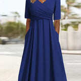 Annabelle - Kurzärmeliges Crossover-Kleid
