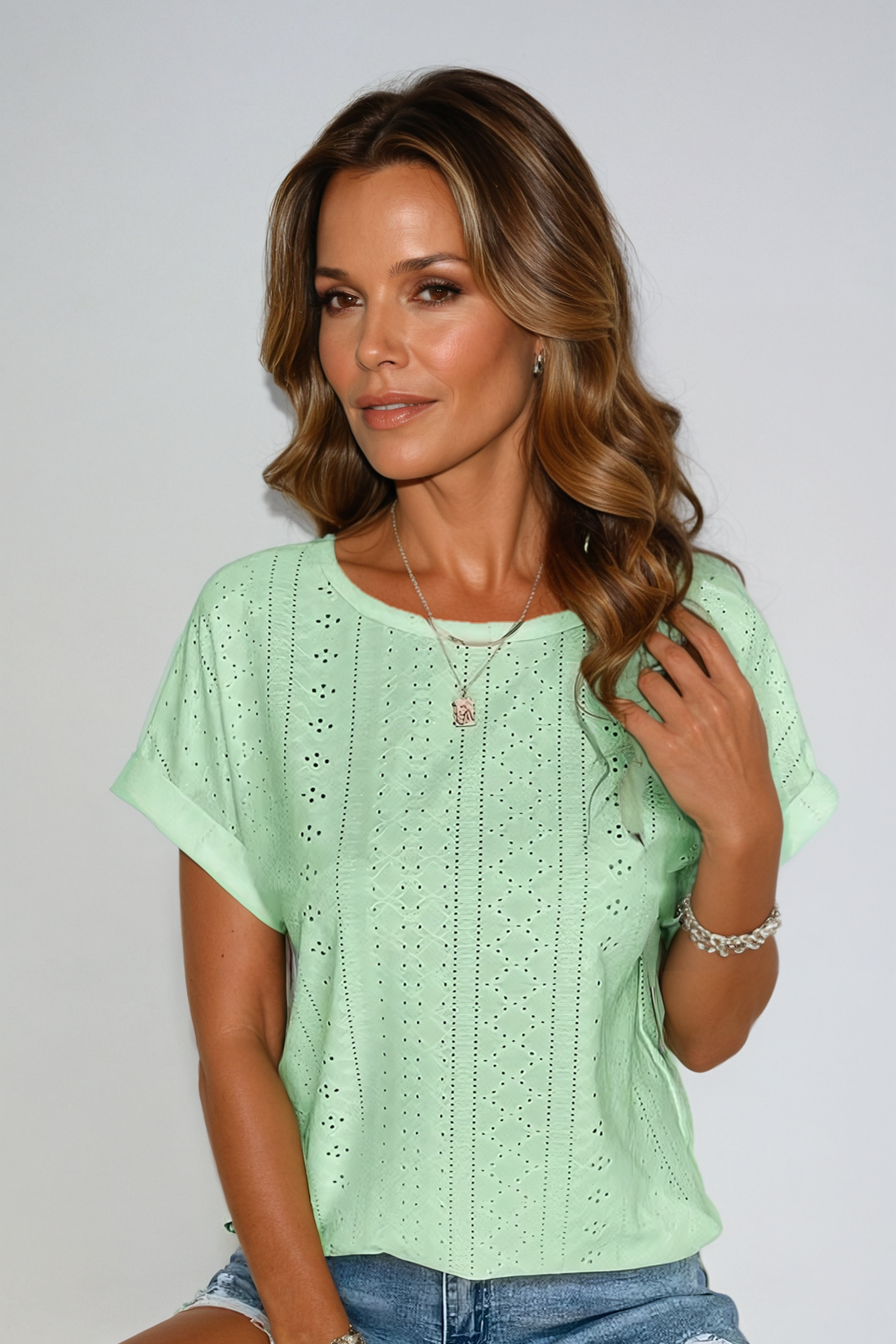 Riza™ - Lässiges Lochmuster Top