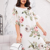 Camila™ – Elegantes Blumen-Chiffonkleid