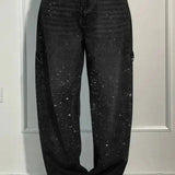 Violette™ - Hose mit hoher Taille und weiten Beinen und Knopftaschen