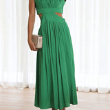 Quincy | Midi-Kleid mit Cut-Out und Taschen
