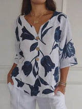 Sanne™ | Florale Button-Up Bluse