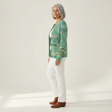 Annegret | Groene Trui met Waterlelie Motief
