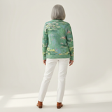 Annegret | Groene Trui met Waterlelie Motief