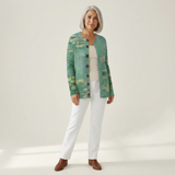 Annegret | Groene Trui met Waterlelie Motief
