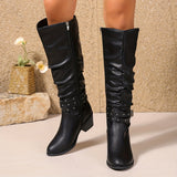 Ragnhild | Damen knöchelhohe Stiefel in Slouch-Optik mit Schnallenriemen