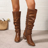 Ragnhild | Damen knöchelhohe Stiefel in Slouch-Optik mit Schnallenriemen