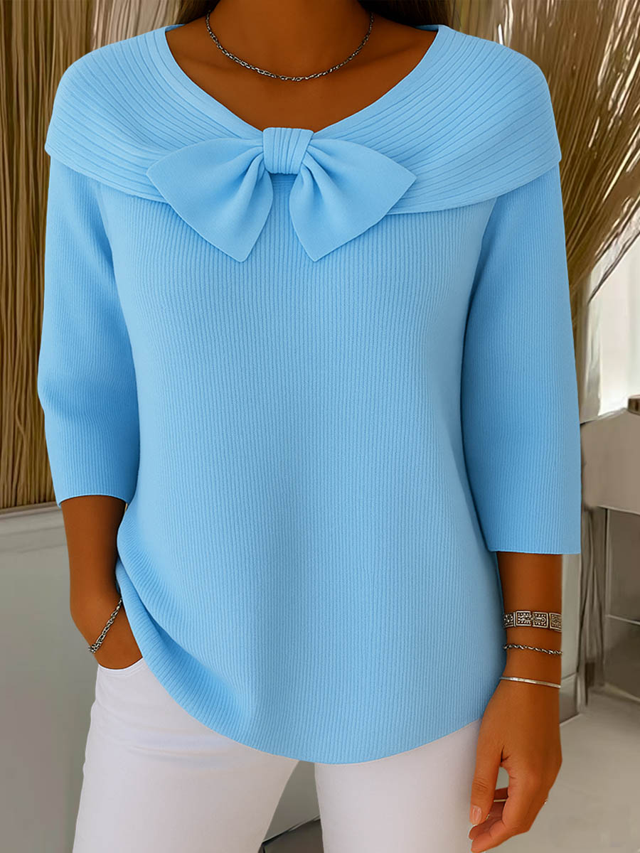 Helen™ – Eleganter Strickpullover mit Schleifendetail