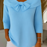 Helen™ – Eleganter Strickpullover mit Schleifendetail