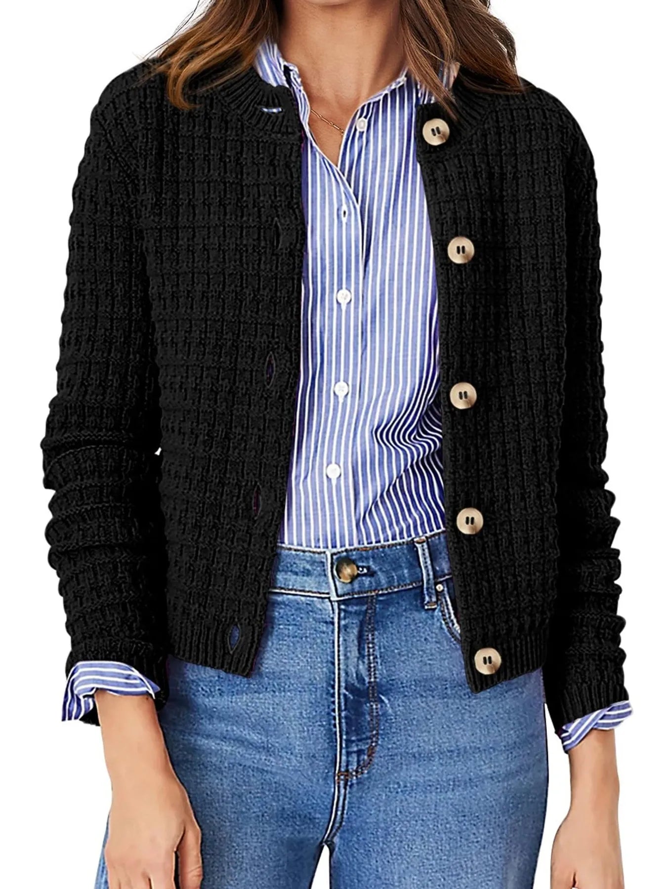 Harper™ - Strickjacke mit Knopfleiste