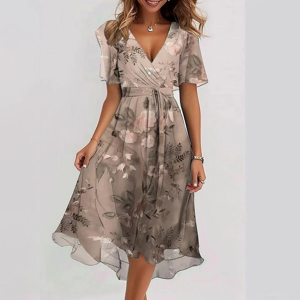 Eleonora - Elegantes Kurzärmeliges Kleid