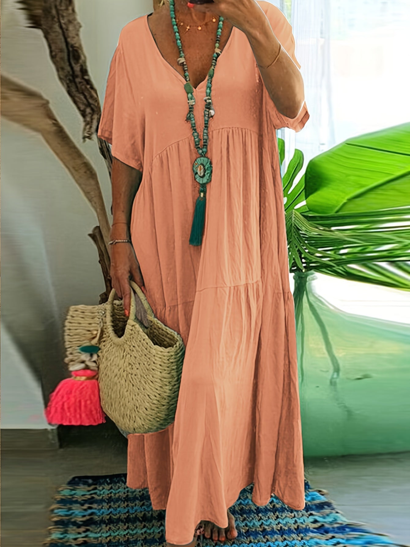 Vida™ - Lässiges Plus-Size Maxikleid