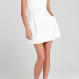 Cindy | Feminines Mini-Kleid mit Blumenapplikationen