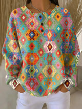 Tilde | Bunter Pullover mit kariertem Muster