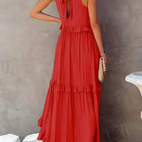 Emilia™ - Halter Ruffle Maxi Kleid