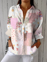 Fanny | Patchwork Gänseblümchen Bluse