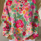 Maja | Weicher Pullover mit bunten Blumen