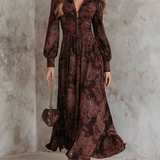 Amelia™ Paisley-Printed Maxi-Kleid mit Reißverschluss