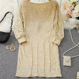 Kontrast Pailletten Partykleid