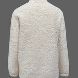 Claudia - Patch Quarter Zip Pullover Teddy Sweatshirt